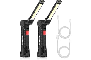 ONEVER Torcia elettrica Ricaricabile USB Luce del Lavoro della Torcia LED Portatile COB Magnetica Gancio Appeso per di Campeg