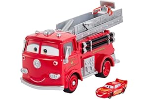 Disney Cars Camión Transportador de Coches de Juguete Rojo Acribacias con Agua (Mattel GPH80)