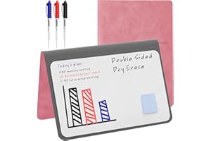 NEWYES Mini Whiteboard A5, Wipe Clean Memo Board, Portable Whiteboards with 3 Colour Pencils, Suitable for Holding Meeting Notes, Shopping Lists, Household Plan and to-Do Lists, Pink