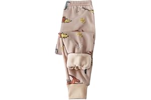 XINYUNZU Kinder Thermohose Gefütterte Hose Winterhose Kuschel Jogginghose Thermo Leggings Elastische Taille Sporthose Warme Hosen für Jungen und Mädchen 1-13 Jahre Alt