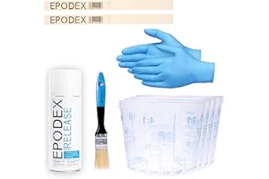 EPODEX® Epoxidharz Zubehör-Set für Kunst, Handwerk und Projekte mit kleinen Form- und Gussteilen