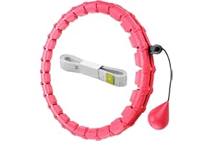 Pterygoid Smart Hula Ring Hoop,Weighted Hoola-Hoops 24 Detachable Knots With Auto-Spinning,Weight Loss Abdomen Fitness Massage with Ball for Adults and Kids Exercising