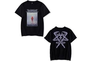 OUHZNUX Lorna Shore Hip Hop T-Shirts Unisex Lila Doppelseitiger Druck Rock T-Shirt Damen Oversize Sweatshirt Xs-4Xl