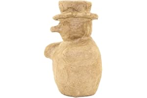 DECOPATCH Décopatch AP104O - Un support en papier brun pulpé 6x8x12 cm, Bonhomme de neige