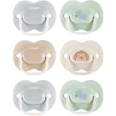 Tommee Tippee Anytime Pacifier, 0-6 Months | pack of six symmetrical pacifiers BPA free