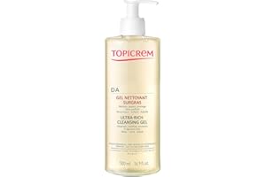 Topicrem - DA Gel Nettoyant Surgras - Nettoie, Apaise, Protège - Gel Douche pour Peaux Sensibles, Sèches, Atopiques, Bébés, Enfants et Adultes - Fabrication Française - 500 ml