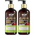 WOW Skin Science Apple Cider Vinegar Shampoo - Restores Shine & Smoothness - No Parabens, Sulphates & Silicones - Pack of 2 - Net Vol 600ml