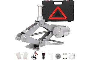 ROGTZ Electric Scissor Car Jack Kit, 3 Ton 12V Portable Auto Car Lift with 44.9 cm Range for SUV/Sedan, Floor Jack for Tire Change & Roadside Emergency