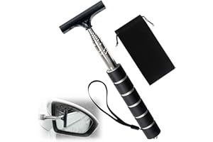 AYNKH Autoscheibenwischer, Mini-Teleskop-Rückspiegelwischer mit Aufbewahrungstasche, faltbares tragbares Reinigungswerkzeug für alle Fahrzeuge Autozubehör, ideal für regnerisches, nebliges