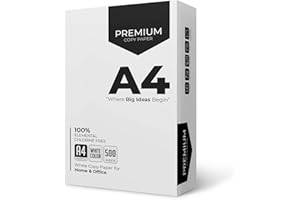 Stick Well A4 Printer Paper - 500 Sheets, White A4 Paper, Compatible with Inkjet, Laser Printers & Copiers, Multipurpose, Ideal for Home and Office Printing (1 Reams)
