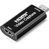 Vinmooog - Adaptateur hdmi Cartes de Capture Audio vidéo, 4K1080p Adaptateur USB hdmi Carte Portable Plug & Play Capture, pou