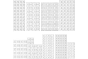 Comzantor Lagrimas Silicona, Topes Silicona, Almohadilla Protectora de Silicona, Adhesivos Protectores, Topes Elásticos Transparentes, Almohadilla Autoadhesiva para Muebles, Puertas(9 Tamaños)