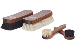 ‎LANGER & MESSMER EXKLUSIVE SCHUHMODE HEIDELBERG Langer & Messmer 4er-Set Schuhbürsten aus Rosshaar für die professionelle Schuhpflege von Schuhen aus Glattleder
