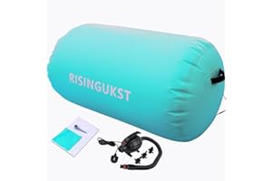 RISINGUKST Tappetino da Ginnastica 3 m / 4 m / 5 m / 6 m Tappetino Ginnastica Artistica da casa 10cm/20cm Spessore Gonfiabile Artistica Air Track Tappetino da Allenamento con Pompa Elettrica