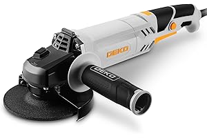Amoladora Angular: DEKOPRO 125mm 900W amoladora angular eléctrica con cable, Velocidad 12.000 RPM,para cortar, pulir y amolar Mangos largos