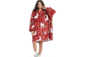 FELOVE Sweat à Capuche Surdimensionné,Hoodie Couverture Couverture a Capuche Hive，Plaid à Manche Polaire Pull Femme Homme Adulte Chaud,avec Poches Portables aux Adultes,Hommes,Femmes,Adolescents