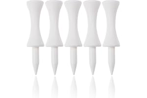 ECADDIE White Golf Tees 51mm (100 Pack) - Bright White Castle Golf Tees Plastic for Driving - Durable White Castle Tees Excellent for Driver Tees - Castle Tees Golf Accessories for Golf Gifts