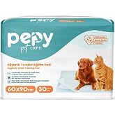 Pepy Pet Care K&ouml;pek ve Kedi Tuvalet Eğitim Pedi, 60x90 cm, 30 Adet, Emici 3 Katmanlı