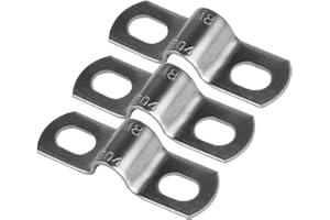 XIAOMOYU 20 sztuk obejm do rur U 8 mm, uchwyt do rur typu U, stal nierdzewna 304, obejma mocująca 8 mm, dwuotworowa obejma rurowa ze stali nierdzewnej, zacisk siodłowy do rur wodociągowych, przewodów rurowych