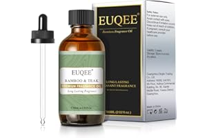 ‎EUQEE EUQEE Bambus Teak Duftöl 60ml, Aromatherapie Bambus Teak Ätherisches Öl, Ätherische Öle für Diffuser, Duftöl für Kerzen und Seifen Herstellung