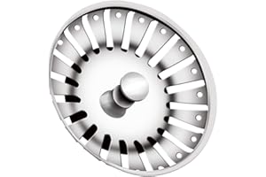 LANZN 1 PC 84mm Kitchen Sink Plugs, Stainless Steel Kitchen Sink Strainer Plug Strainer Waste Stopper Sink Strainer Replacement Sink Plug Basket Strainer Sink Drain Filter for Kitchen Plugs Bathroom