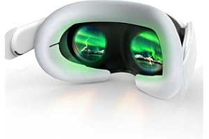 AMVR Face Cover Compatible with Meta/Oculus Quest 3 Headset Accessories, Comfy Silicone Face Cushion Pad Fits Facial Interface, Sweatproof VR Mask to Enhance Your Gaming Experience (White face cover)