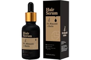 EVERESTBEAUTY 5% Minoxidil + Biotin Hair Serum, Reduces Hair Loss, Nourishes Hair and Scalp, Encourages Hair Growth