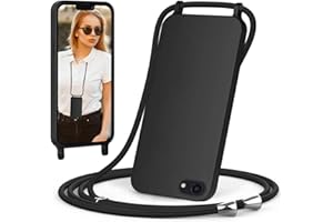 SCANDICASIS Handykette für iPhone 7 / 8 / SE（2020/2022） Hülle mit Band, Handyhülle mit Schnur zum Umhängen, weiche TPU Silikonhülle mit Band [verstellbar] [abnehmbar] Halskettenhülle für iPhone 7 / 8 / SE