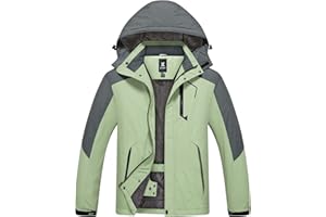 Dr.Cyril Męska wodoodporna kurtka narciarska, ciepły zimowy płaszcz śniegowy, kaptur, wiatroszczelny płaszcz przeciwdeszczowy