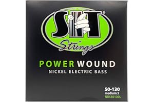 SIT Strings Power Wound Nickel Bass Guitar Strings (S.I.T.), 5-String Bass Medium 50-130, NR550130L