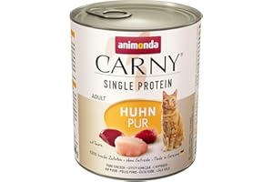 animonda Carny Single Protein Adult Nourriture Humide pour Chats Adultes Poulet Pur 6 x 800 g
