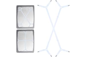 NI ZMIR hadio Bed Sheet Clips For Bedding | Bed Sheet Fasteners Grippers | Fitted Bed Sheet Straps Clips Holder | Mattress Sheet Clips Straps | Bed Sheet Suspenders | Bed Sheet Scrunchie | 2pcs/Set White