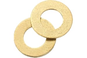 QUARKZMAN 80 stycken brickor set, M5 x 10 mm x 0,5 mm mässing ring bricka sortiment, platta låsskivor tätningsring metallskiv