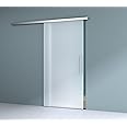 Durovin 900 * 2050mm Internal Sliding Glass Door - Fully Frosted - Bar Handle - with Soft Close & Track 6.7ft for Bathrooms Kitchens Living Room Bedroom