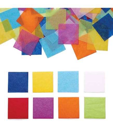Hygloss Carrés De Papier De Soie De 2,5 Cm, 20 Couleurs Assorties Pour Loisirs Créatifs, Projets De Bricolage, Scrapbooking, Cartes De Vœux, 480 Carrés