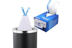 SWIHELP Worki na śmieci z uchwytami ze sznurkiem, na odpady domowe do biura (white 15-20L,150 counts)