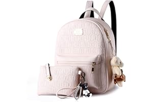 DEERWORD Femme Sac a Dos Sacs à Main Portés Bandouliere Feminin Ados Original PU Cuir 5255 1pc Ensemble