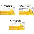 Strepsils Honey & Lemon Lozenges - Pack of 3 X 36 Count