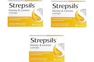 Strepsils Honey & Lemon Lozenges - Pack of 3 X 36 Count