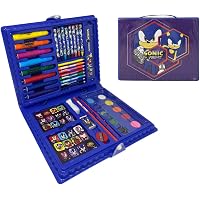 Mallette Dessin Coloriage Sonic The Hedgehog - Crayons Feutres Enfant Fournitures Scolaires