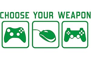 RECOGNISE DESIGN CHOOSE YOUR WEAPON MULTIPLE COLOURS Video Game Gaming Vinyl Decal Wall Sticker Mural - Kids Children Boys Teenager Teens Bedroom, Man Cave Room Art Ideas Canvas Home Decor PC, XBOX, PLAYSTATION