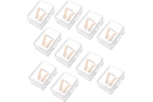 YANCLIFE 10 Pezzi Tappanaso in Silicone per Piscina, Tappi Tappanaso Nuoto Clip con Scatola di Immagazzinaggio per Protezione Allenamento da Nuoto per Adulti, Bambini Naso Clip Nuoto Naso Protettore per Nuoto