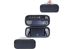 JOYSOG Playstation Portal Tragetasche für Sony PS5 Playstation Portal Remote Player Handheld Konsole Aufbewahrungstasche & Handheld Displayschutzfolie, Schwarz , Only Handbag, Taschen-Organizer