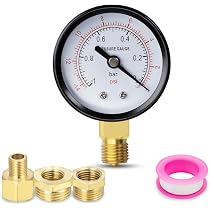 Manomètre EMPEO 0-10 Bar NG 40 - Diamètre 40mm Raccord G1/8 Boîtier Acier
