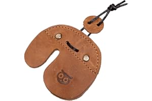 Hide & Drink, Rustic Leather Archery Finger Tab, Protect Guard for Recurve Bows, Fingers Protector, Shooting Practice Gear Sports & Outdoors Handmade