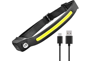 Tunknew Rechargeable Head Torch, 1000 Lumens Lumi Light LED Headband COB Headlight IPX4 Waterproof Headtorch for Adults Kids Camping Hiking Running Climbing