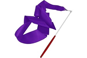 Lillyvale Gymnastics Ribbon Rhythmic Gym Dance Ribbon Sticks with a Twirling Rod Streamer Baton Art 4M for Children Kids Toddlers 1.3 feet (Purple)