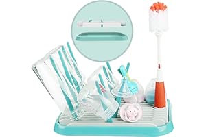 DXIA Babyflaschen Trockenständer, Trockenständer für Flaschen, Abtropfgestell flaschen,Unterwegs Abtropfgestell, Abtropfgestellefür flaschen,Bechern,Schnullerund Milchpumpe Zubehör (Grün)
