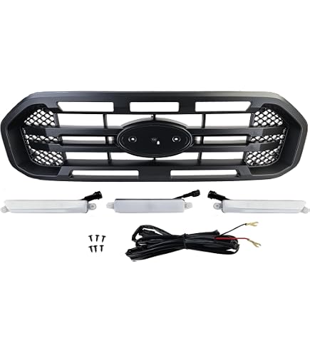 Schwarz Matter Frontgrill Grill Passend Für Ford Ranger Limited XL XLT Wildtrak