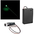 Module de Diode Laser, CTRICALVER 1pcs 520nm Laser à Point Vert 3-5V, Distance Focale Réglable, avec Lentille en Piastique + 